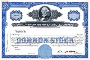 Mellon National Bank and Trust Co. - Specimen Stock Certificate