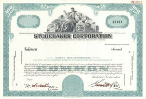 Studebaker Corporation - Specimen Stock Certificate
