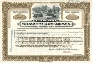 Chicago City and Connecting Railways - Specimen Stock