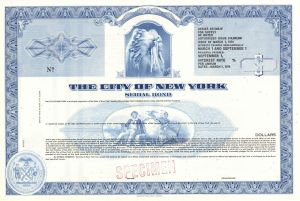 City of New York - Specimen Bond