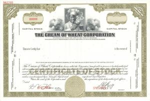 Cream of Wheat Corp. - Specimen Stock