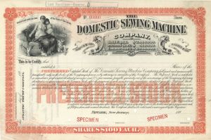 Domestic Sewing Machine Co. - Specimen Stock