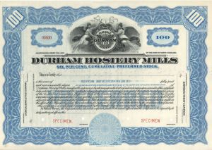 Durham Hosiery Mills - Specimen Stock