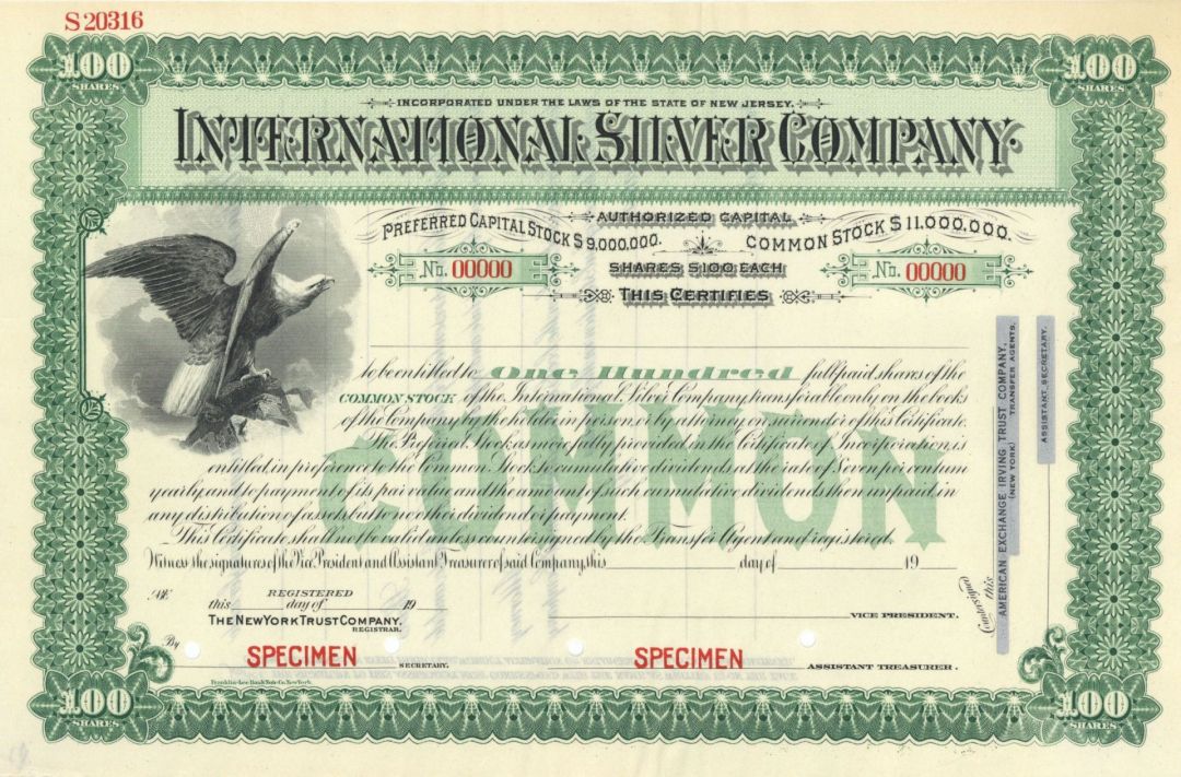 International Silver Co. - Specimen Stock