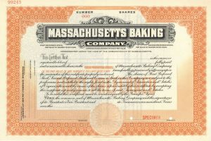 Massachusetts Baking Co. - Specimen Stock