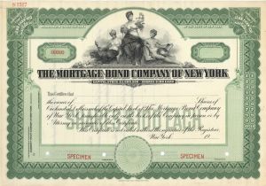 Mortgage Bond Company of New York - Specimen Stock