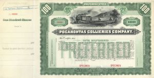 Pocahontas Colliers Co. - Specimen Stock Certificate