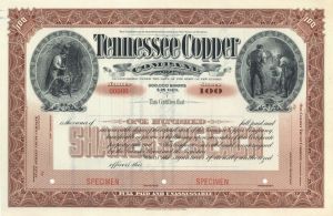 Tennessee Copper Co. -  Specimen Stock Certificate