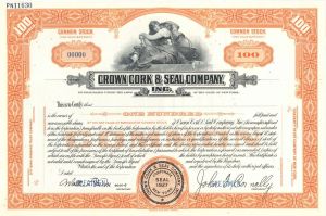 Crown Cork and Seal Company, Inc. - Speciman Stock