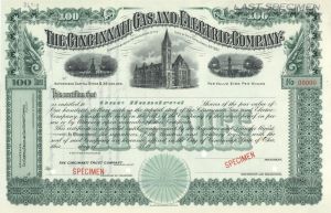 Cincinnati Gas and Electric Co. - Specimen Stock Certificate