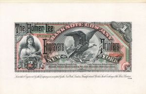Homer Lee Bank Note Company - Specimen