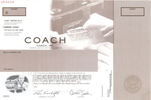 Coach, Inc. - 2001 dated Specimen Stock Certificate - Never See Before