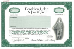 Donaldson, Lufkin and Jenrette, Inc. - Specimen Stocks and Bonds