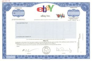 eBay Inc. - Specimen Stocks and Bonds