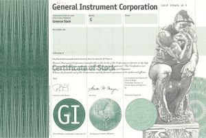 General Instrument Corp. - Specimen Stocks and Bonds