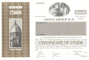Gucci Group N.V. - Specimen Stocks and Bonds