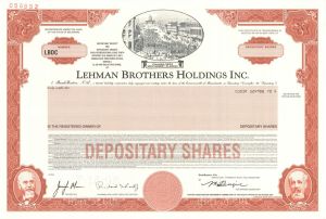Lehman Brothers Holdings Inc. - Specimen Depositary Shares Certificate