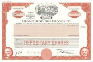 Lehman Brothers Holdings Inc. - Specimen Bond