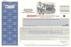 Ducati Motor Holding spa - Specimen Stock Certificate