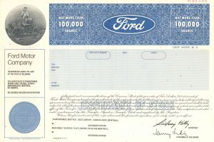 Ford - Specimen Stock Certificate
