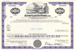 AmericanAirlines, Inc. - Various Denomation Specimen Bond