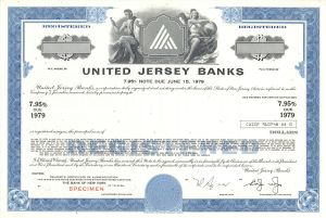 United Jersey Banks - Specimen Bond