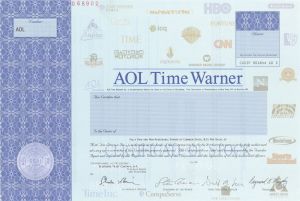 AOL Time Warner - Specimen Stock Certificate