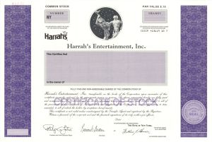Harrah's Entertainment, Inc. - Specimen Stock Certificate