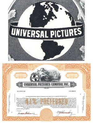 Universal Pictures Co., Inc. - circa 1970's Specimen Stock Certificate