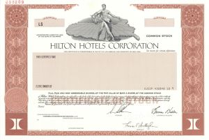 Hilton Hotels Corp. - Specimen Stock Certificate