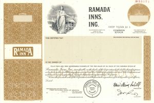 Ramada Inns, Inc. - Specimen Stock Certificate