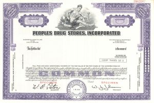 Peoples Drug Stores, Inc. - Specimen Stock Certificate