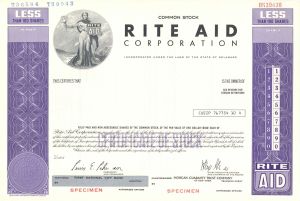 Rite Aid Corp. - Specimen Stock Certificate