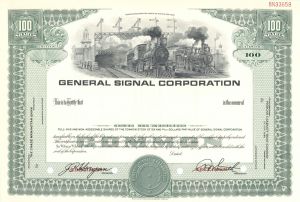 General Signal Corp. - Specimen Stock Certificate