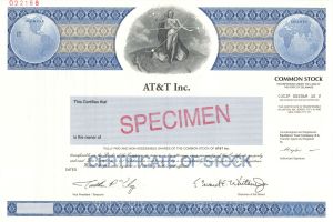 AT&T, Inc. - Specimen Stock Certificate