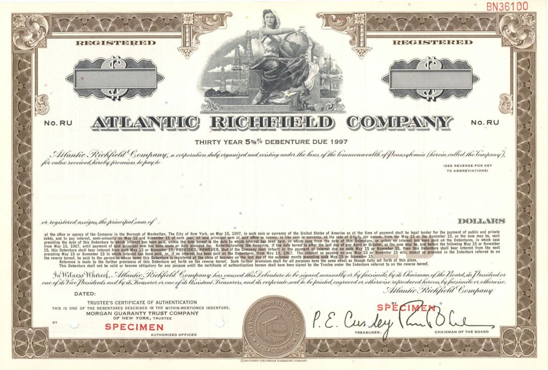 Atlantic Richfield Co. -  Specimen Bond