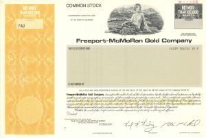 Freeport-McMoRan Gold Co. - Specimen Stock Certificate