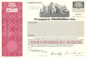 Freeport-McMoRan Inc. - Specimen Stock Certificate
