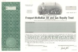 Freeport-McMoRan Oil and Gas Royalty Trust - Specimen Stock Certificate