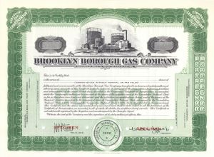 Brooklyn Borough Gas Co. - Specimen Stock Certificate
