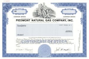Piedmont Natural Gas Co., Inc. - Specimen Stock Certificate