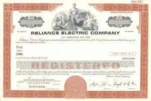 Reliance Electric Co. - Specimen Bond