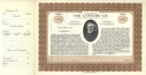 Century Co. -  1900's Specimen Stock Certificate