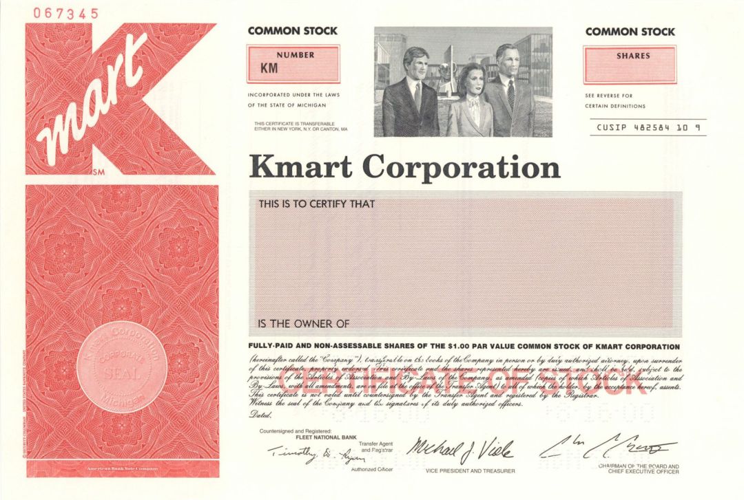 Kmart Corp. -  Specimen Stock Certificate
