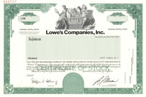Lowe's Companies, Inc. -  Specimen Stock Certificate