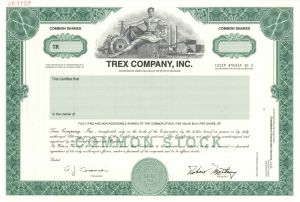 Trex Company, Inc. -  1998 Specimen Stock Certificate