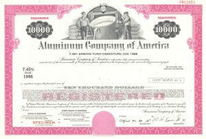 Aluminum Company of America - 1990's dated $10,000 or $1,000 Specimen Bond