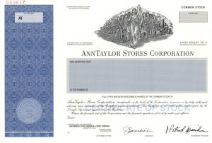 AnnTaylor Stores Corp. -  1988 Specimen Stock Certificate