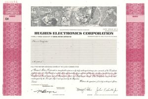 Hughes Electronics Corp. - 12/16/1997 dated Specimen Stock Certificate