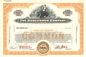 Dobeckmun Co. -  1900's Specimen Stock Certificate